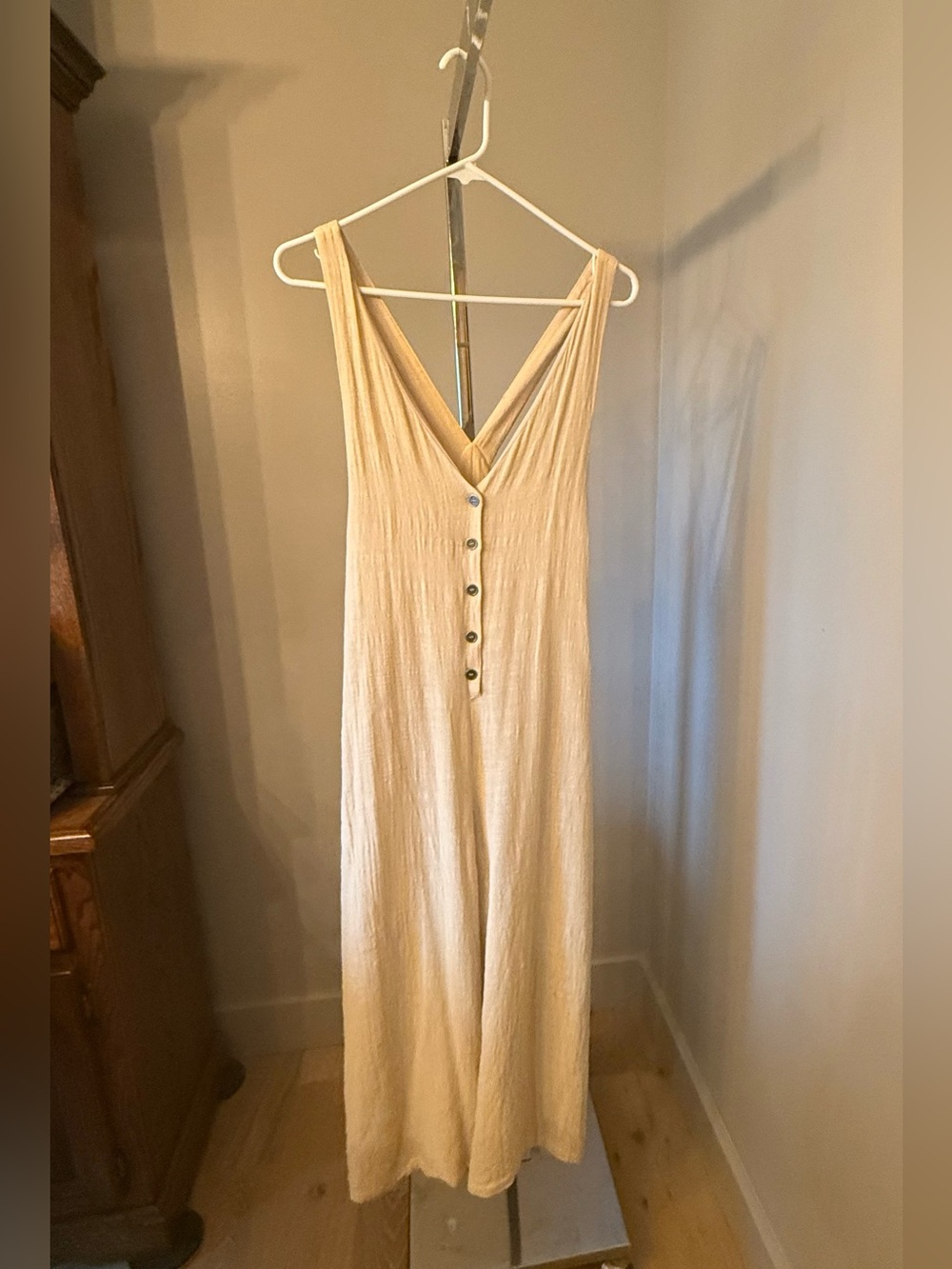 En Creme Cream Wide-Leg Jumpsuit Pants